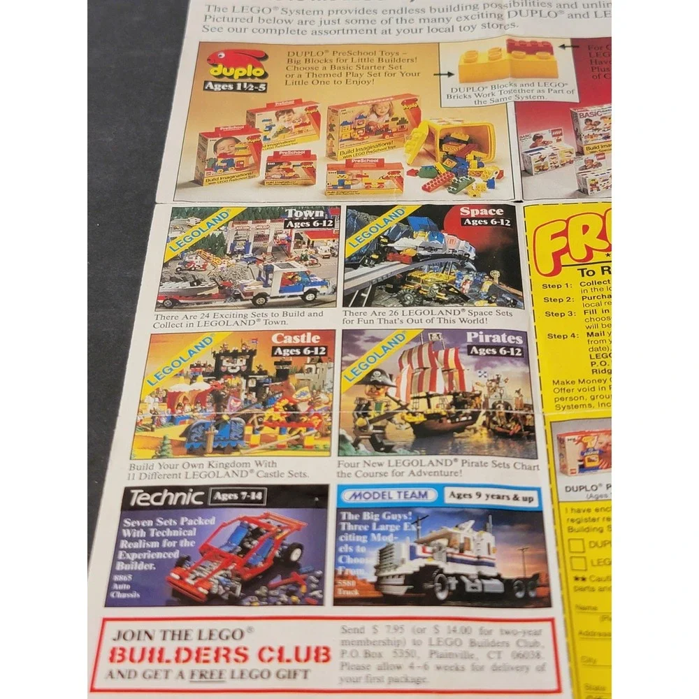 Vintage LEGO McDonald's Promo 1642‎ Sea Eagle Instructions Sheet